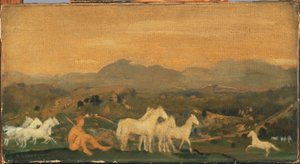 Paarden van Attica door Arthur Bowen Davies